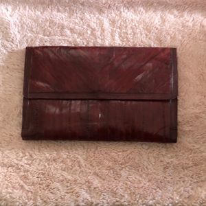 🌺 Vintage Super Soft  Eel Skin 8”x12” Clutch